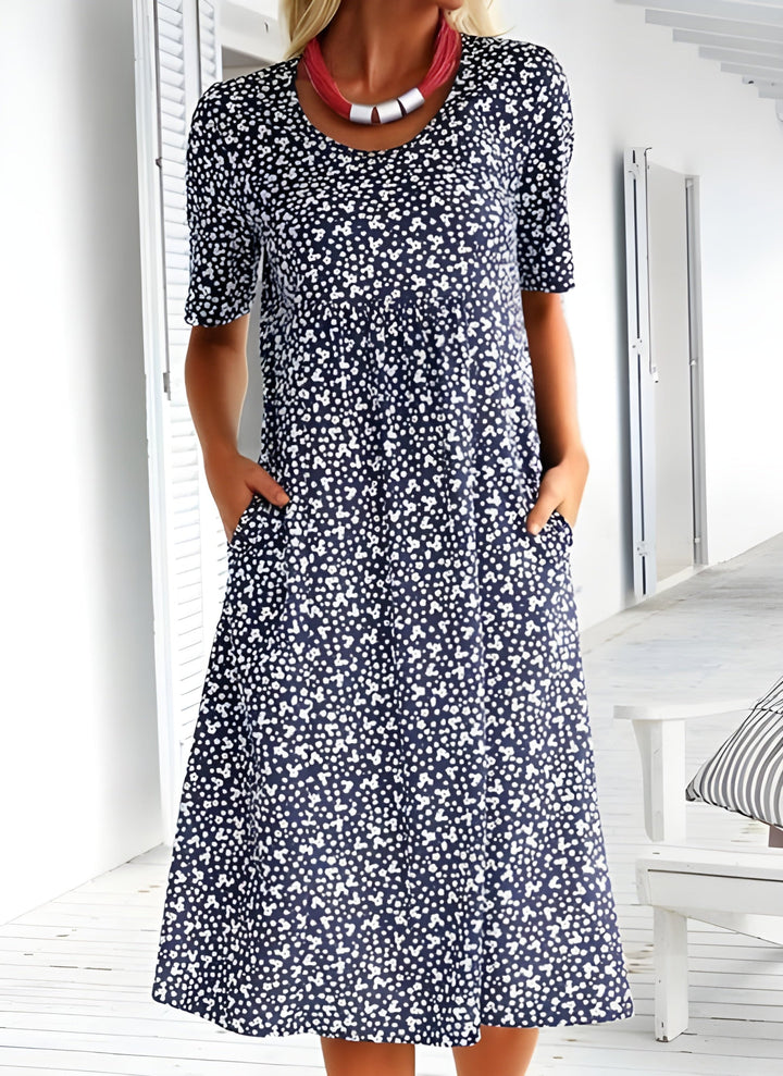 Qahira Casual Round Neck Dress