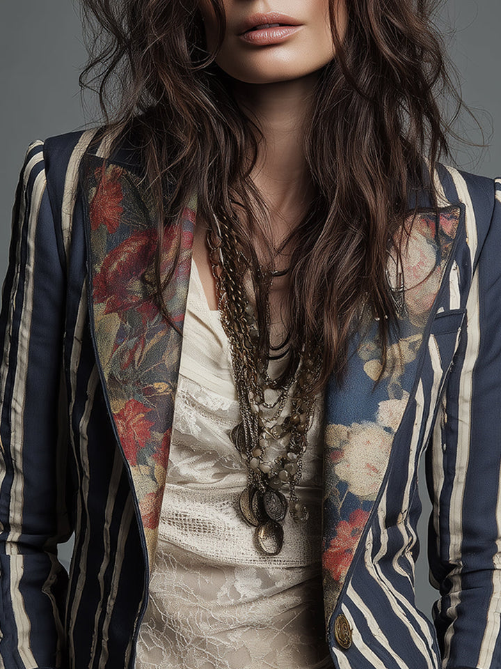 Eden Bohemian Striped Blazer