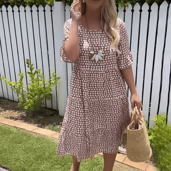 Julia Short-Sleeve Midi Dress