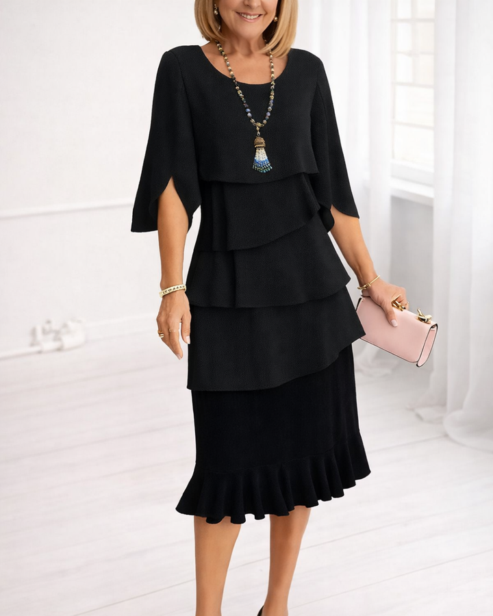 Elizabeth Ruffle Midi Dress
