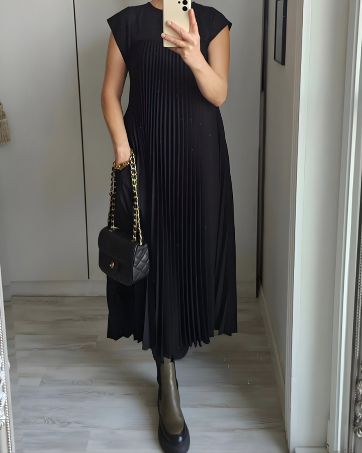 Callista Elegant Pleated Dress