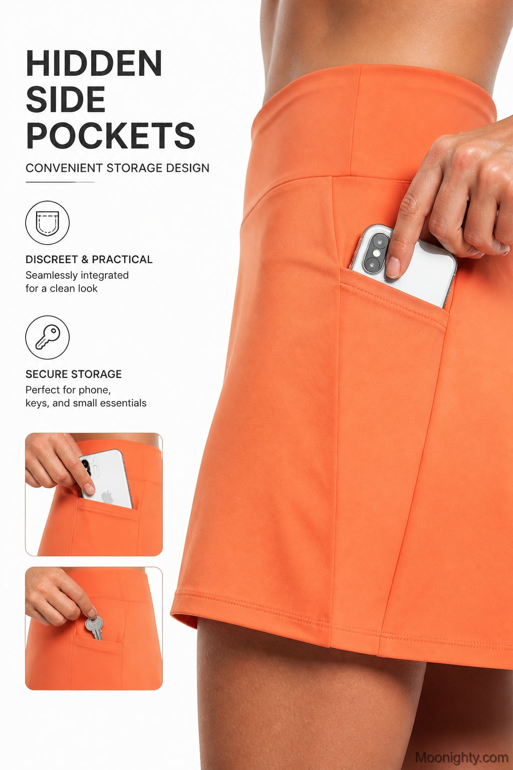 Indra Active Skort with Built-In Shorts