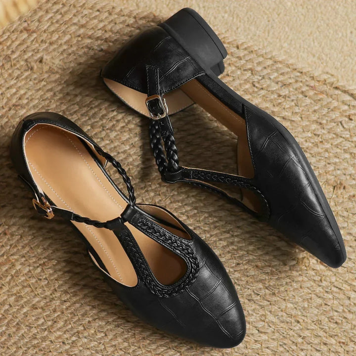 Anthea Elegant Braided Leather Shoes