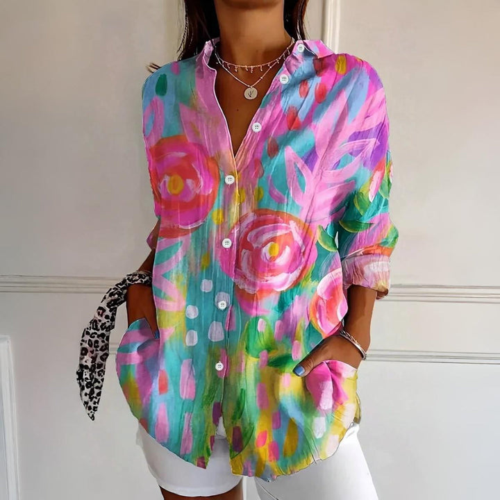 Roseanne Floral Breeze Button-Up Shirt
