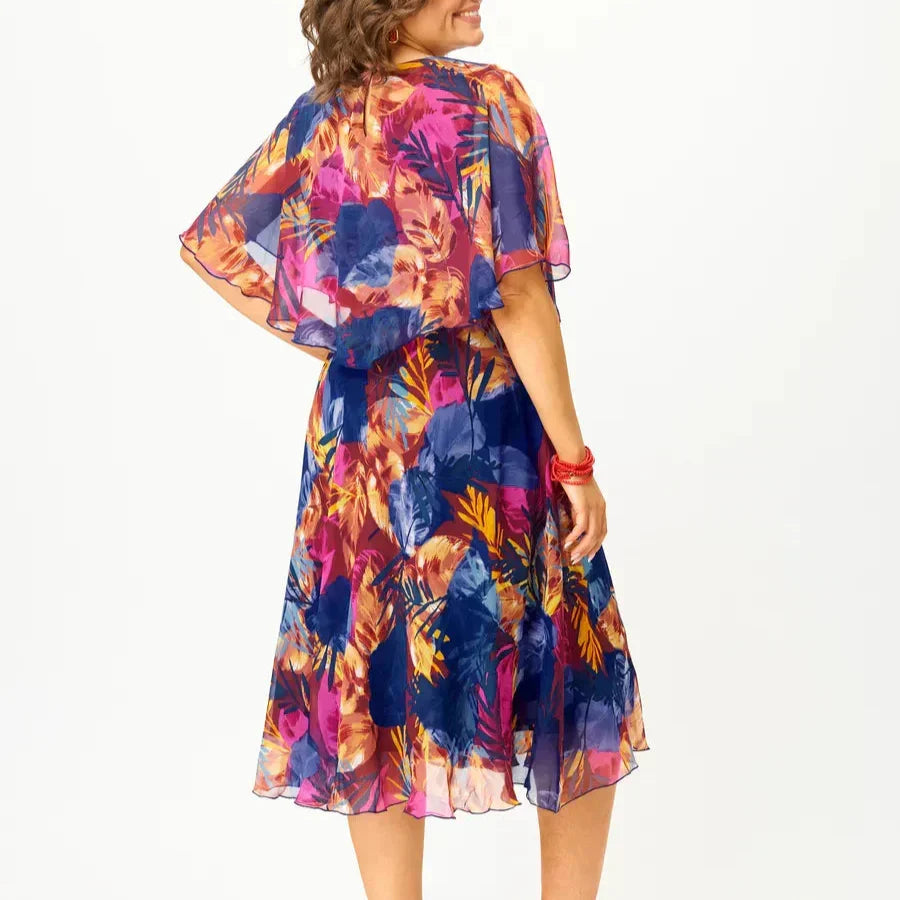 Halle Comfortable Belly Coverage Chiffon Dress