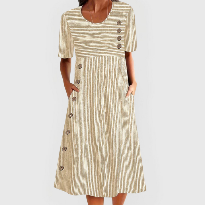 Jovie Striped Midi Dress