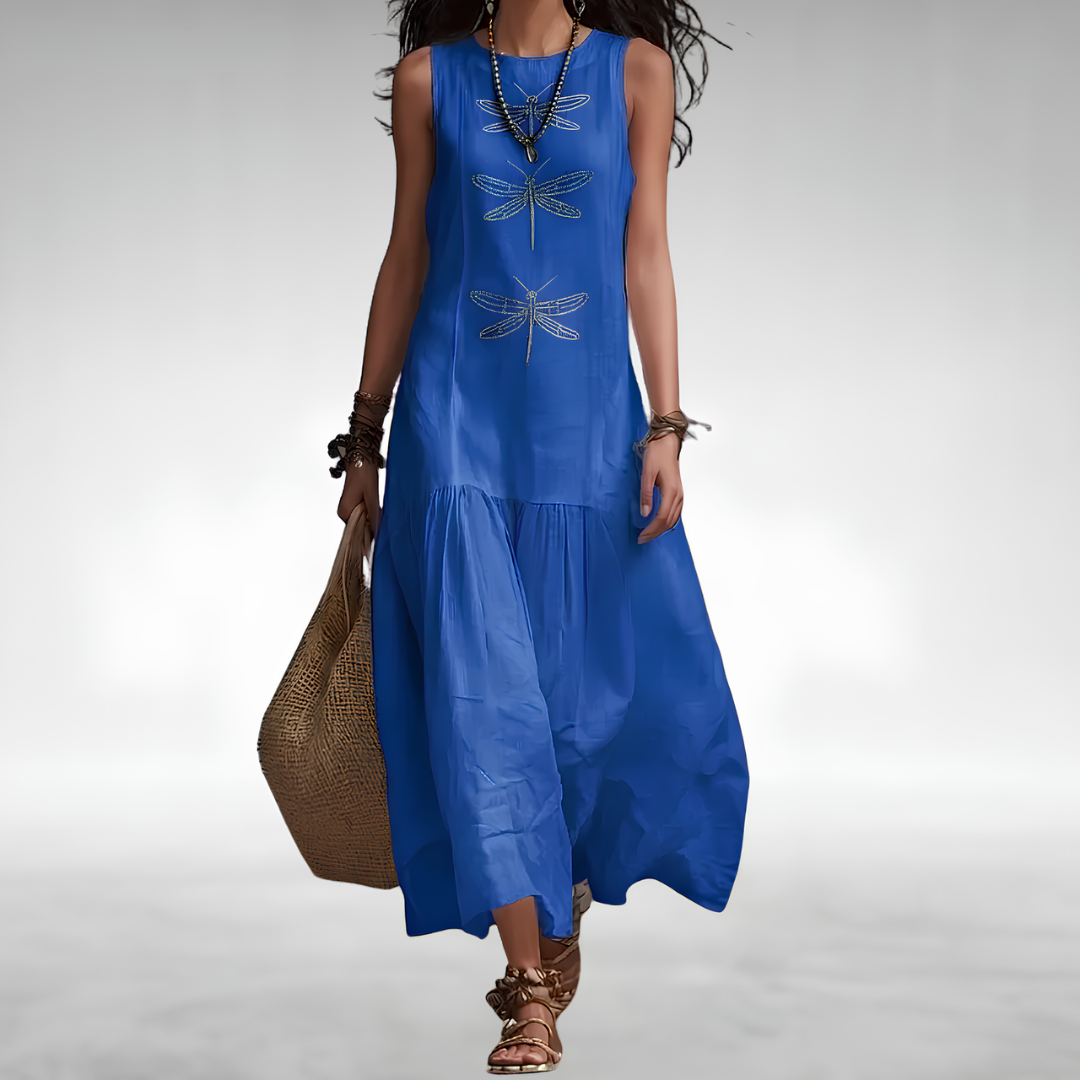 Vivienne Elegant Flowing Maxi Dress