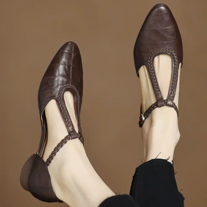 Anthea Elegant Braided Leather Shoes