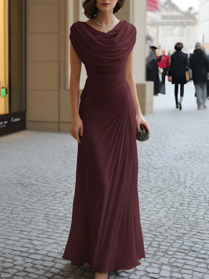 Madisson Elegant Draped Maxi Dress