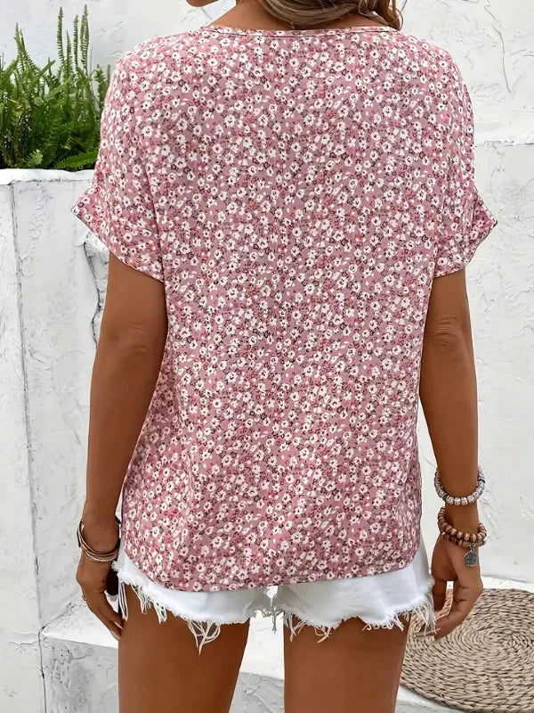 Amira - Floral Button-Up Blouse