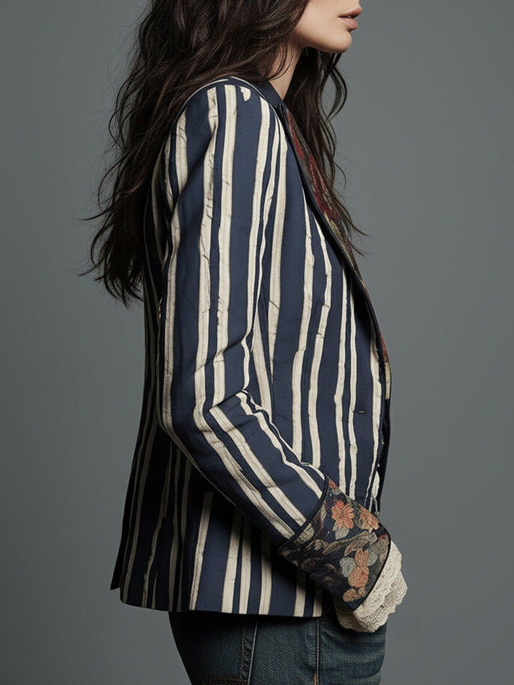Eden Bohemian Striped Blazer