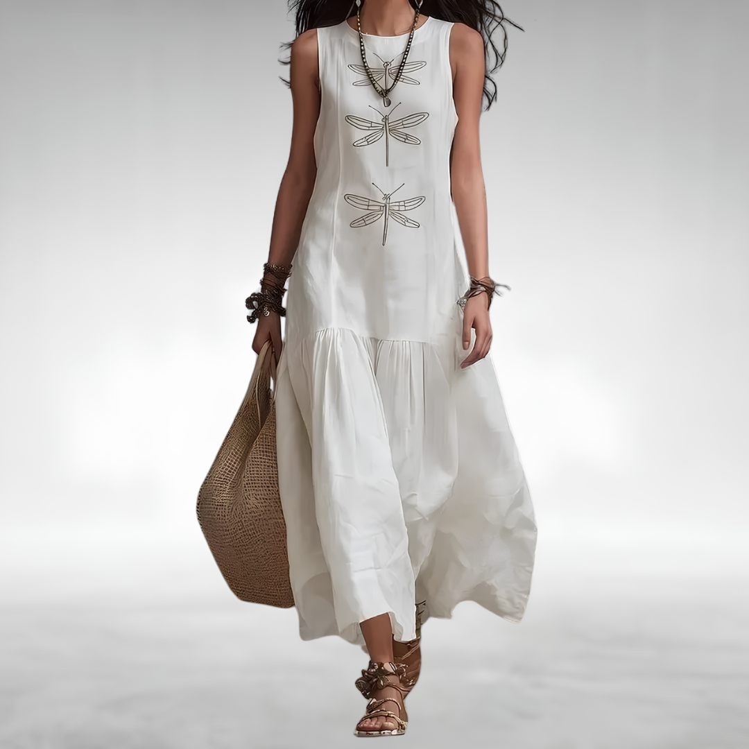 Vivienne Elegant Flowing Maxi Dress