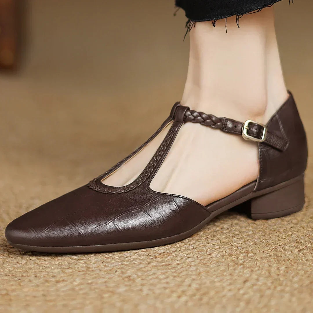 Anthea Elegant Braided Leather Shoes