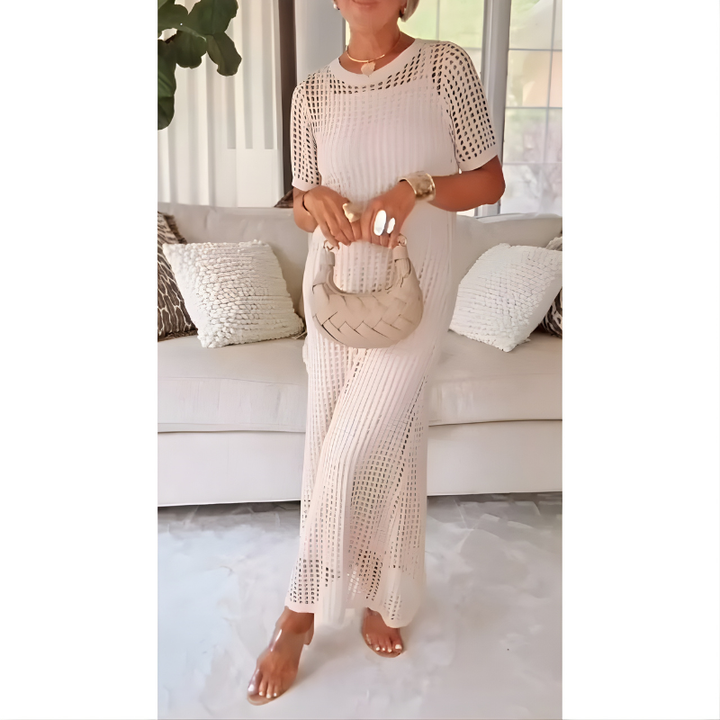 Ariella Elegant Cut-Out Maxi Dress