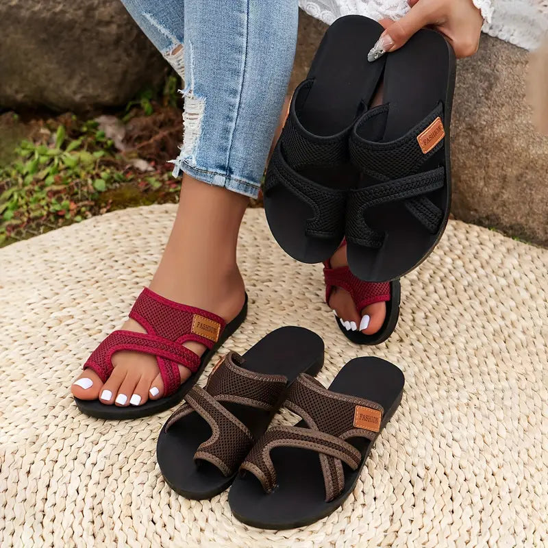 ALICIA™ COMFY MESH PEEP-TOE ORTHOPEDIC SANDALS