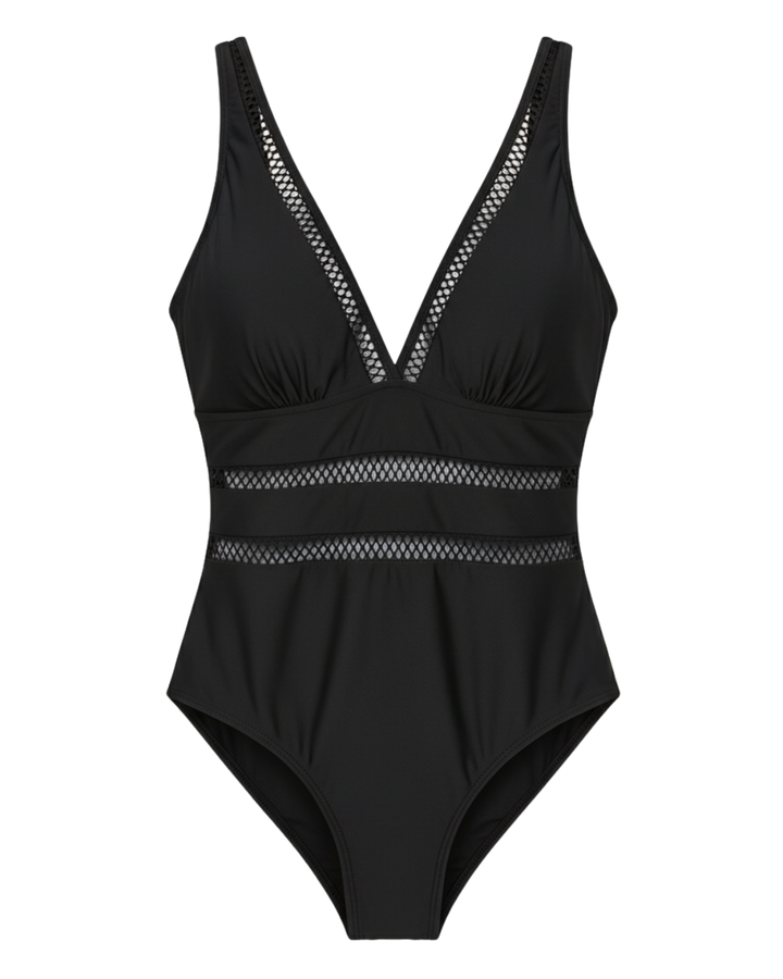 Zeline Sculpting Mesh One-Piece Swimsuit