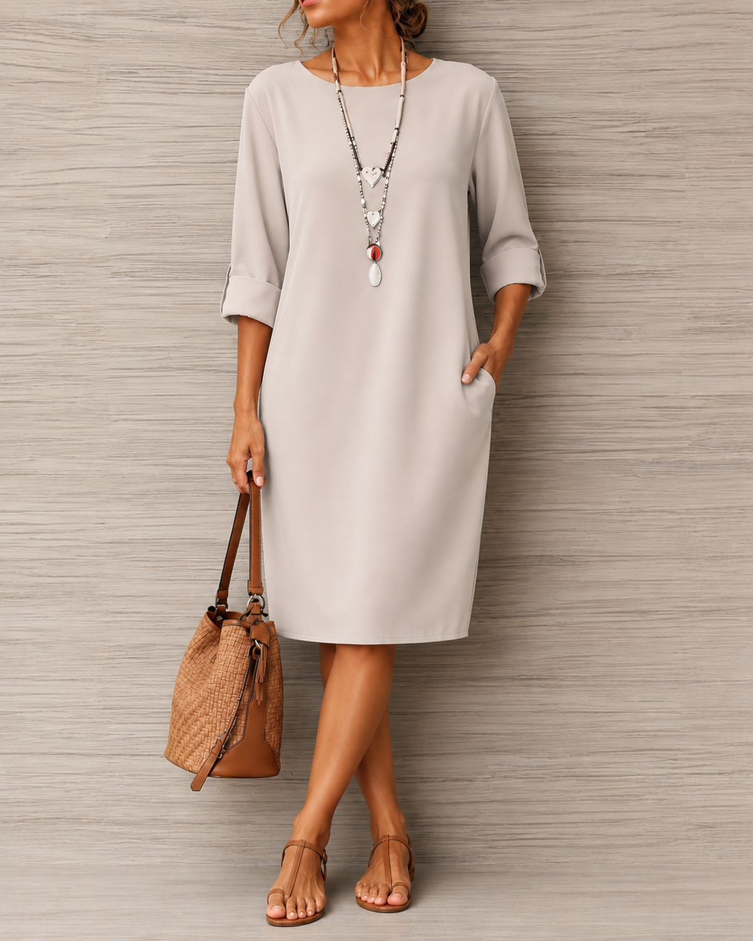 Luna Elegant Everyday Midi Dress