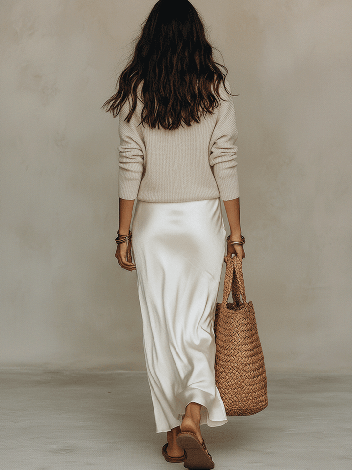 Isolde Knit &amp; Satin Ensemble