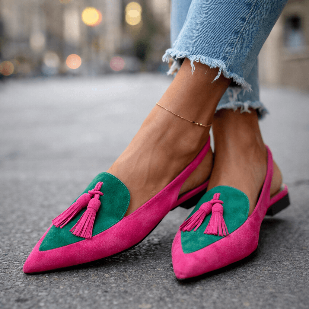 Dorotea Elegant Tassel Slingback Flats