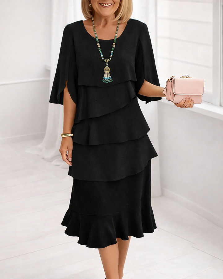 Elizabeth Ruffle Midi Dress