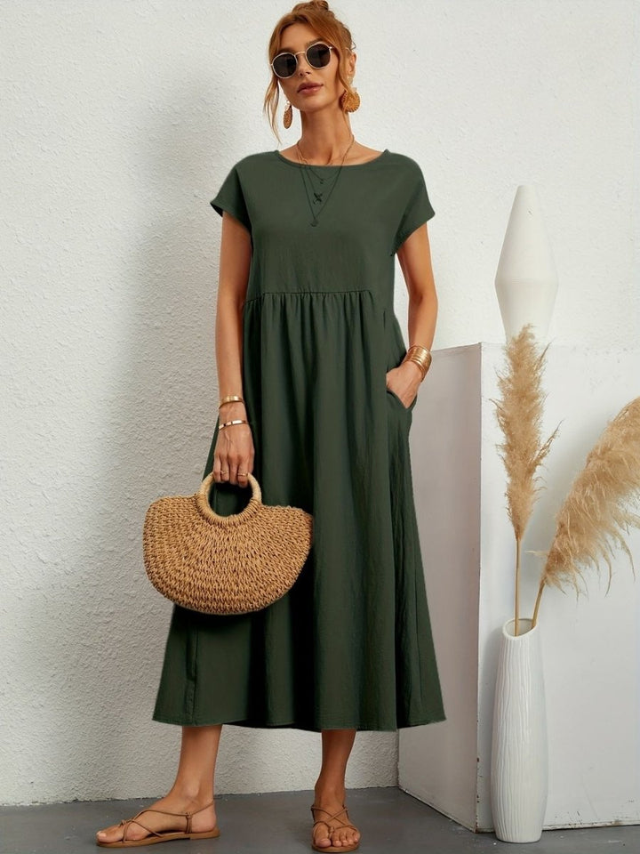 Cassandra Elegant Round Neck Dress