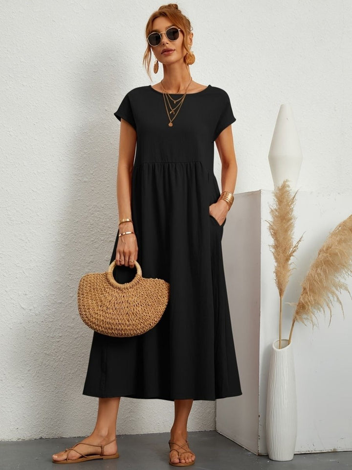 Cassandra Elegant Round Neck Dress