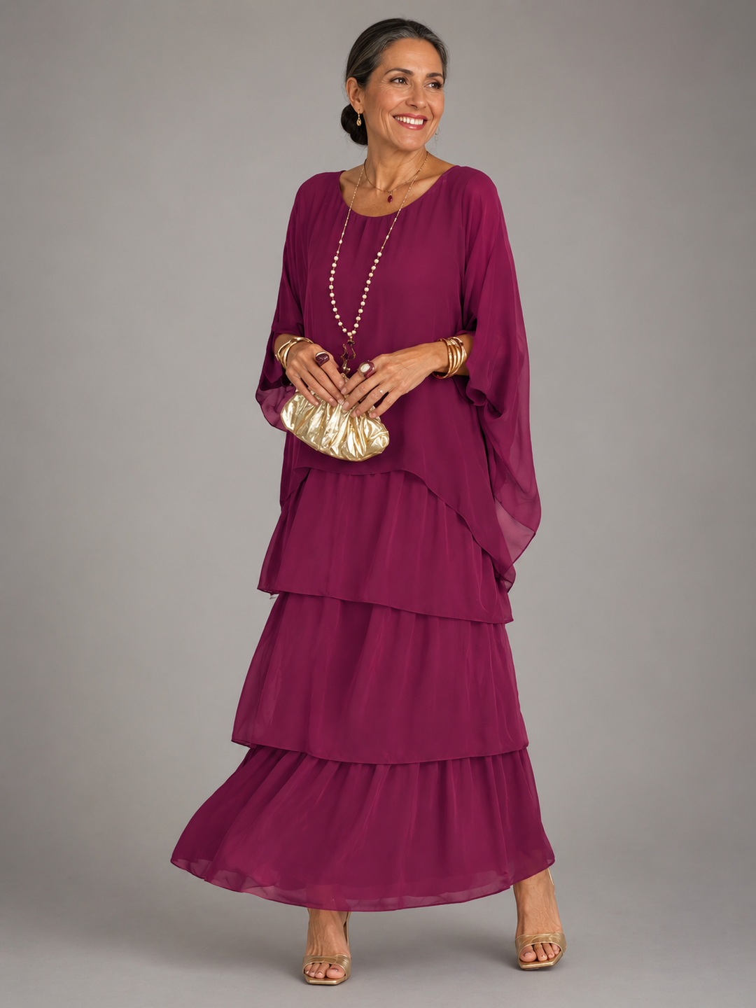 Vanessa Elegant Flowing Maxi Dress