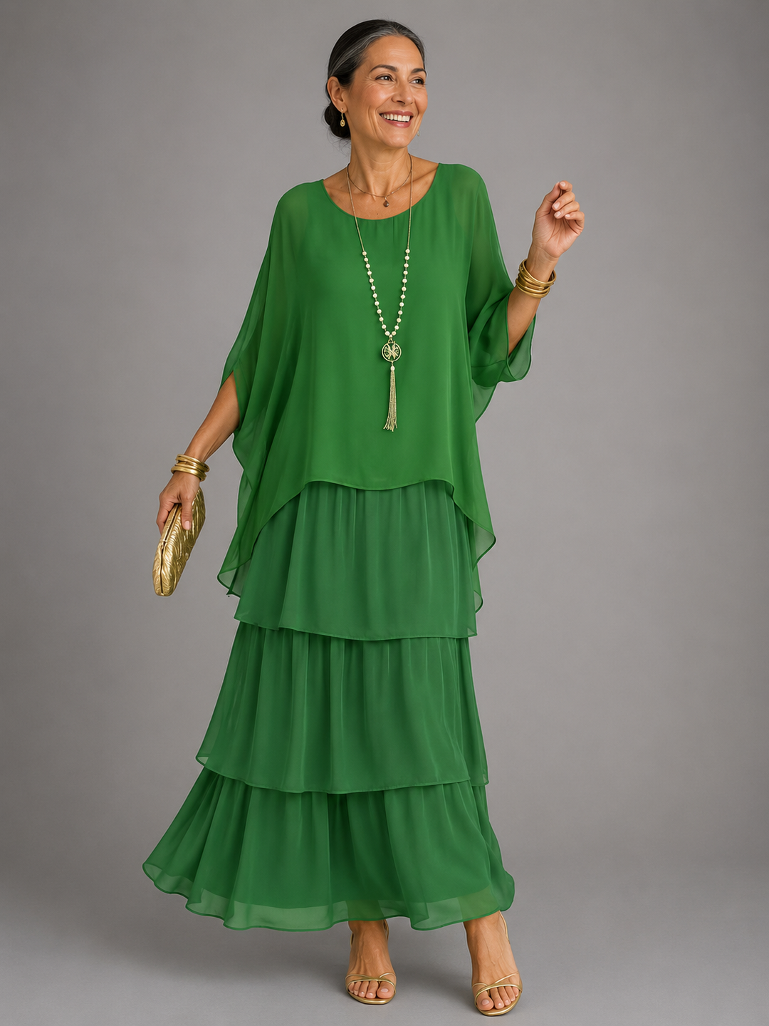 Vanessa Elegant Flowing Maxi Dress