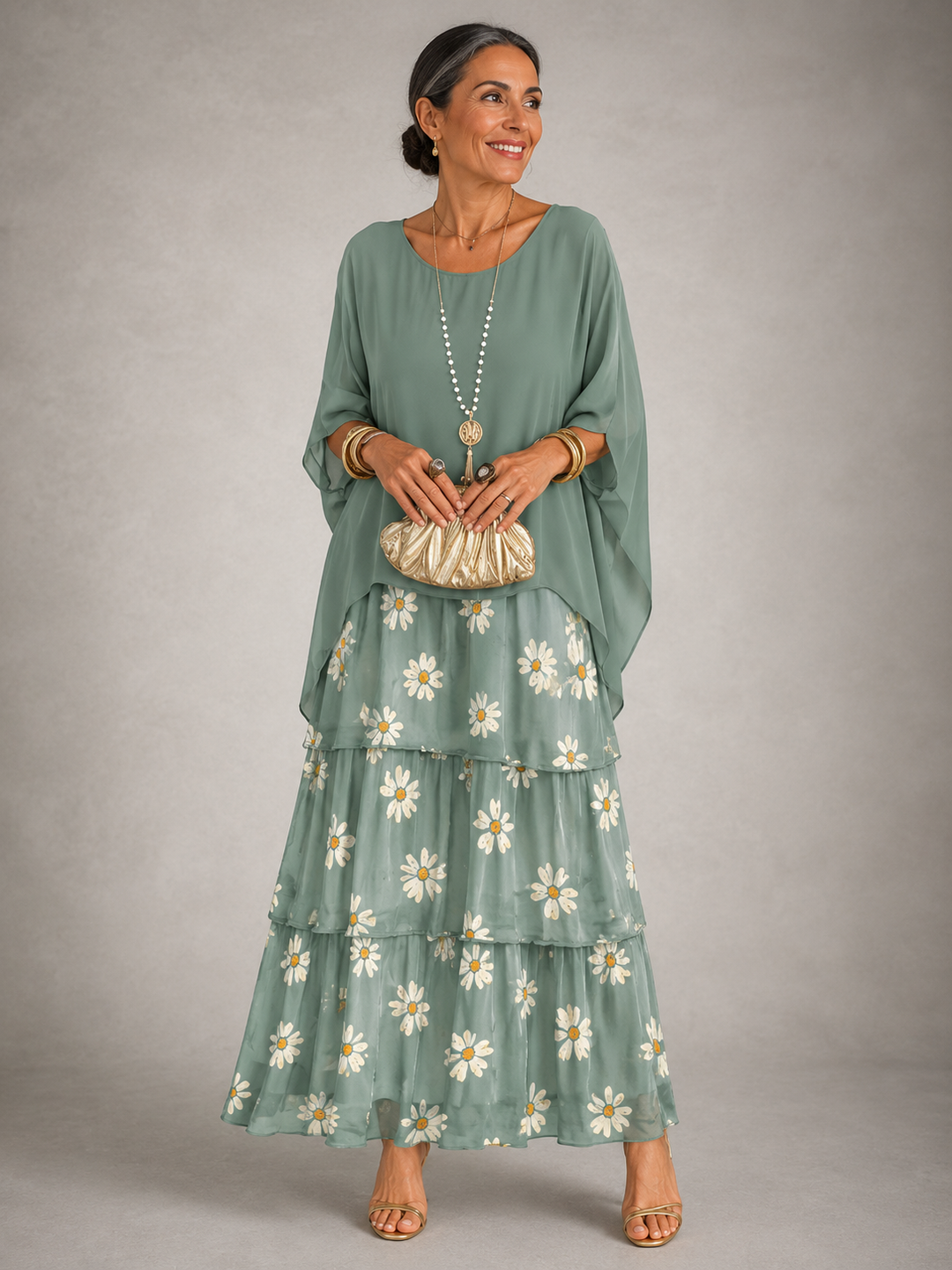 Vanessa Elegant Flowing Maxi Dress