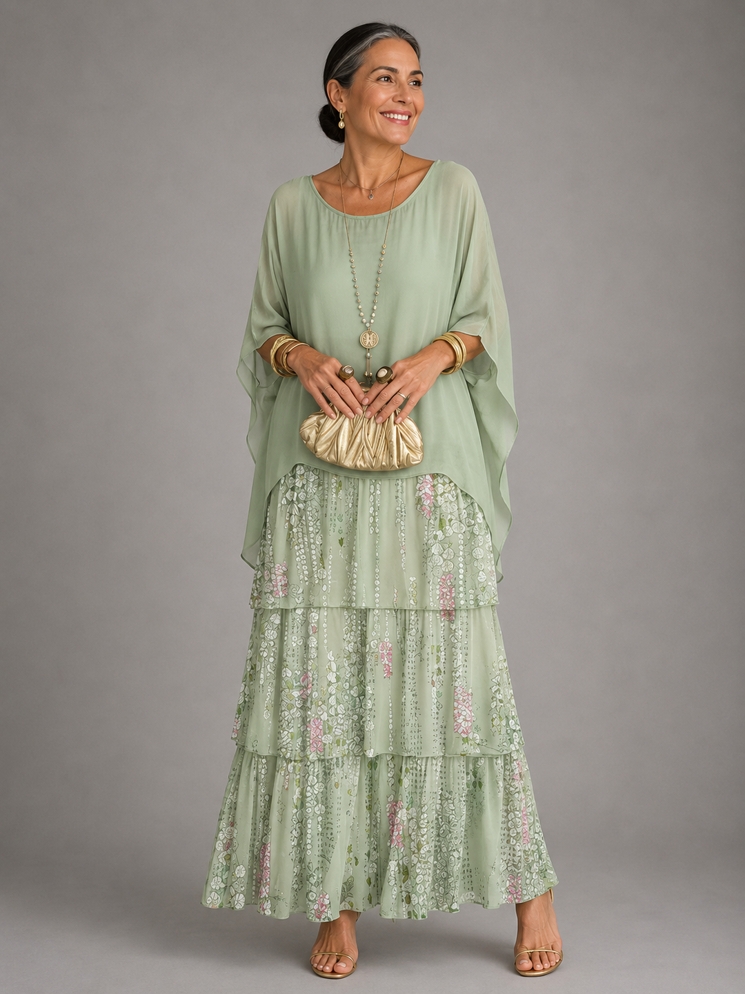 Vanessa Elegant Flowing Maxi Dress