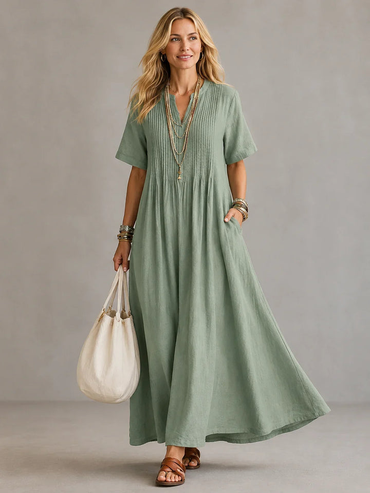 Genesis Flowing V-Neck Maxi Dress