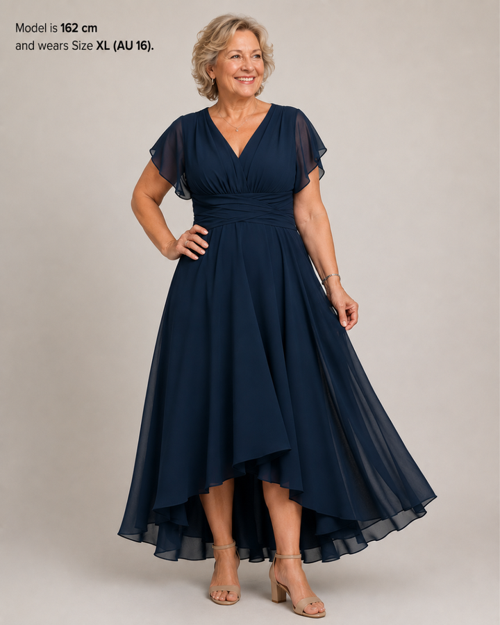 Yasmin V-Neck A-Line Dress