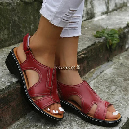 OLIVIA™ ORTHOPEDIC WEDGE LEATHER SANDALS