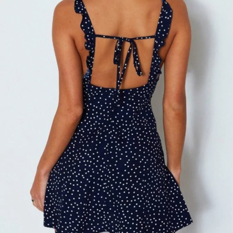 ELENA™ POLKA DOT STRAPPY FASHION SUMMER DRESS