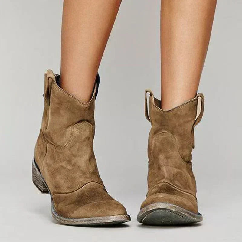 Harley Vintage Cowboy Ankle Boots