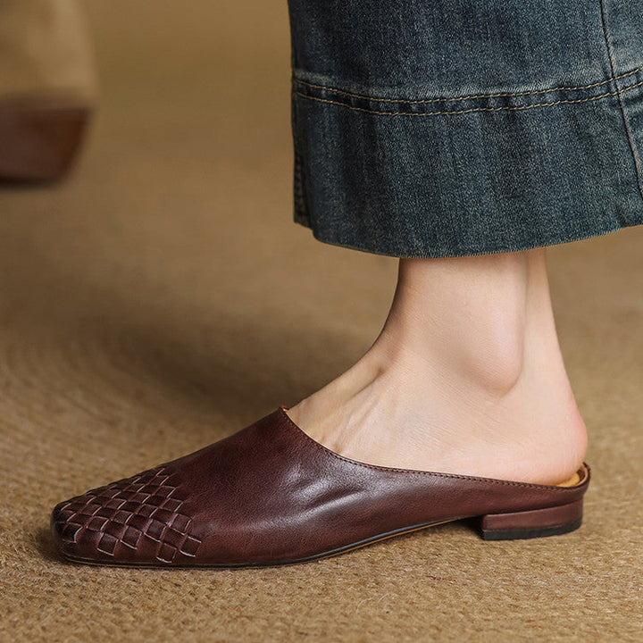 Mila Genuine Leather Mules