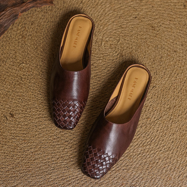 Mila Genuine Leather Mules