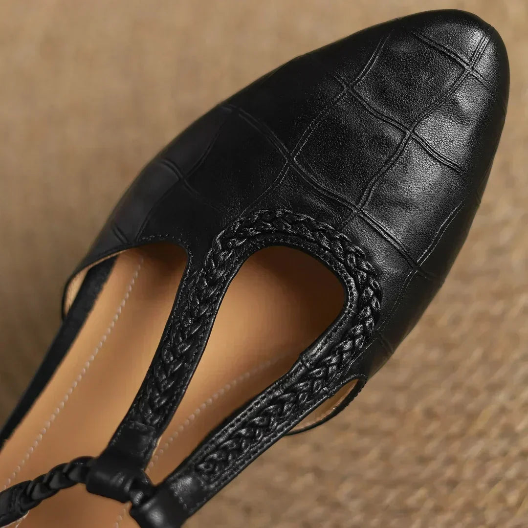 Anthea Elegant Braided Leather Shoes