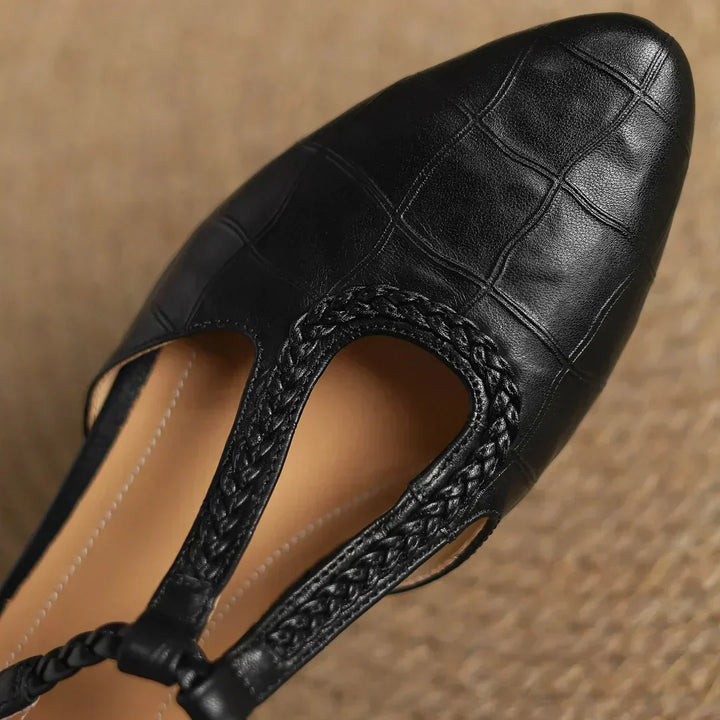 Anthea Elegant Braided Leather Shoes