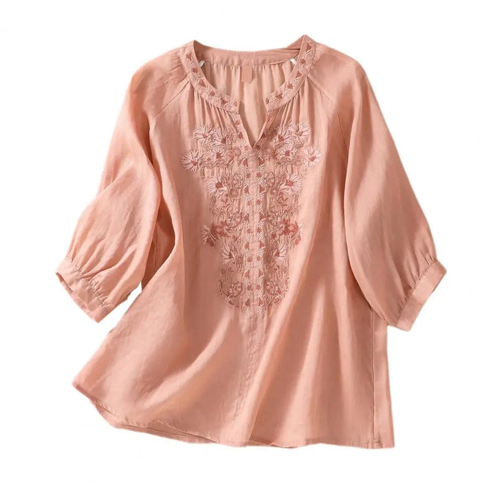 Sophie Embroidered Cotton Floral Blouse