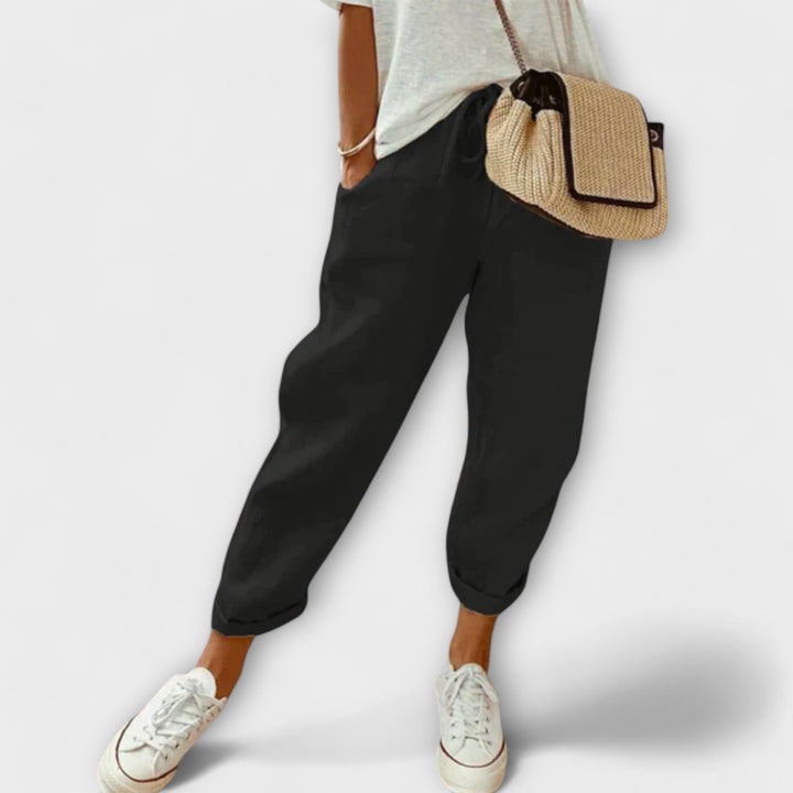 Ella Elegant cotton-linen pants