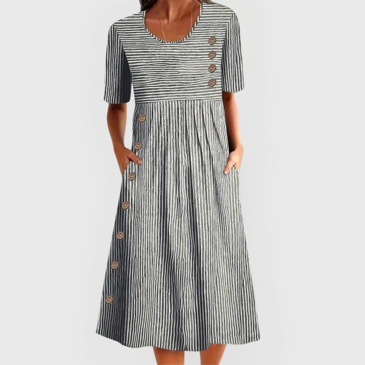 Jovie Striped Midi Dress