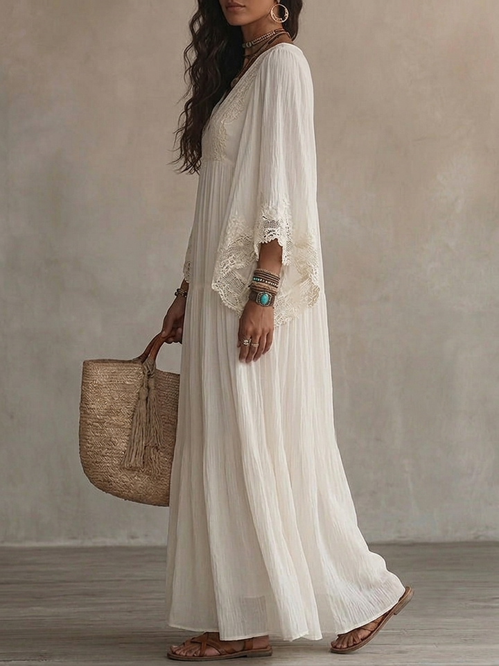 Iridessa Bohemian Lace Maxi Dress