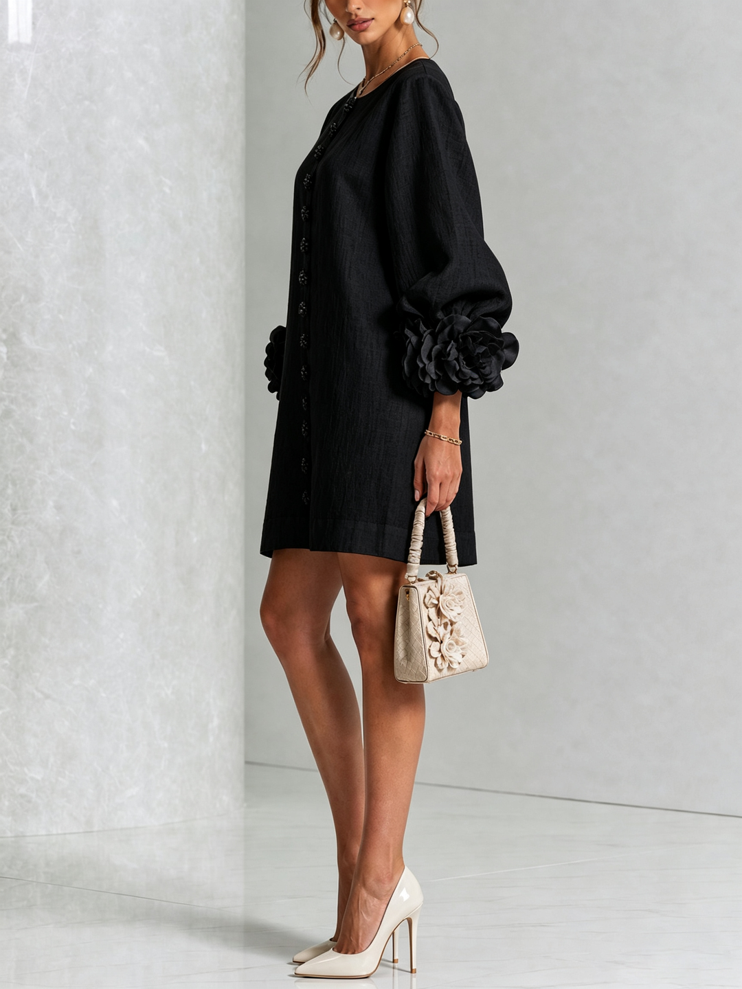 Julianna Elegant Button-Down Mini Dress