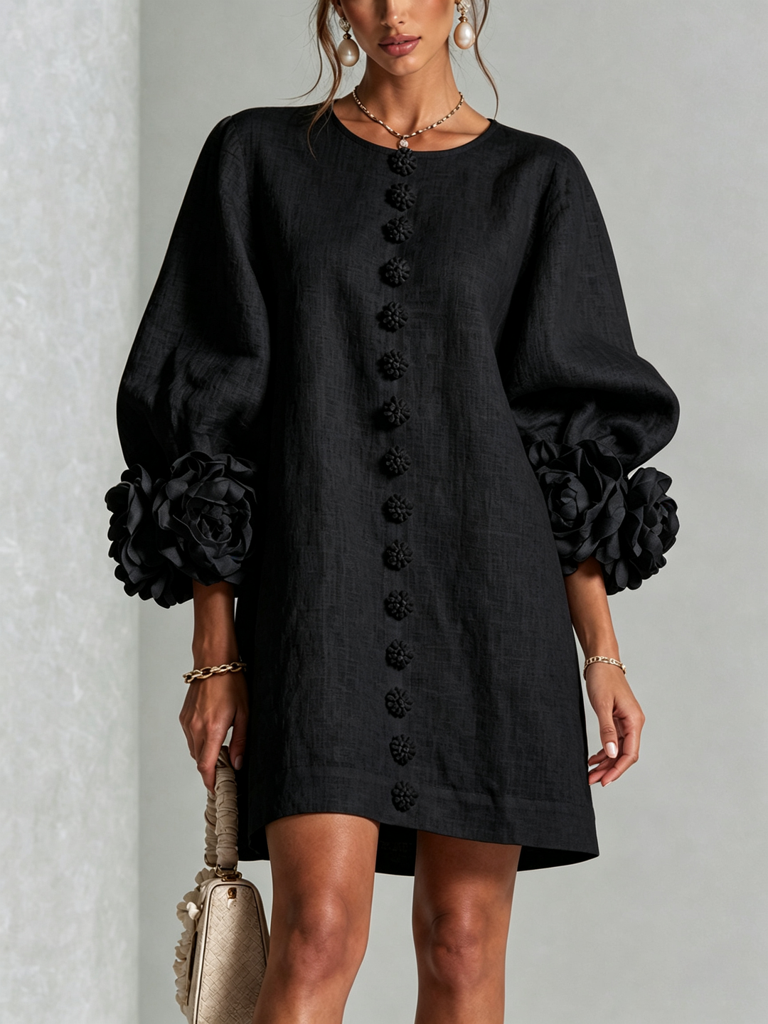 Julianna Elegant Button-Down Mini Dress
