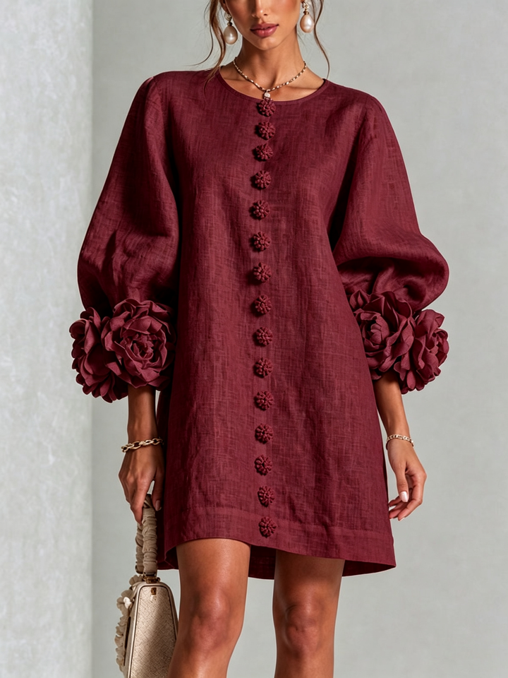 Julianna Elegant Button-Down Mini Dress