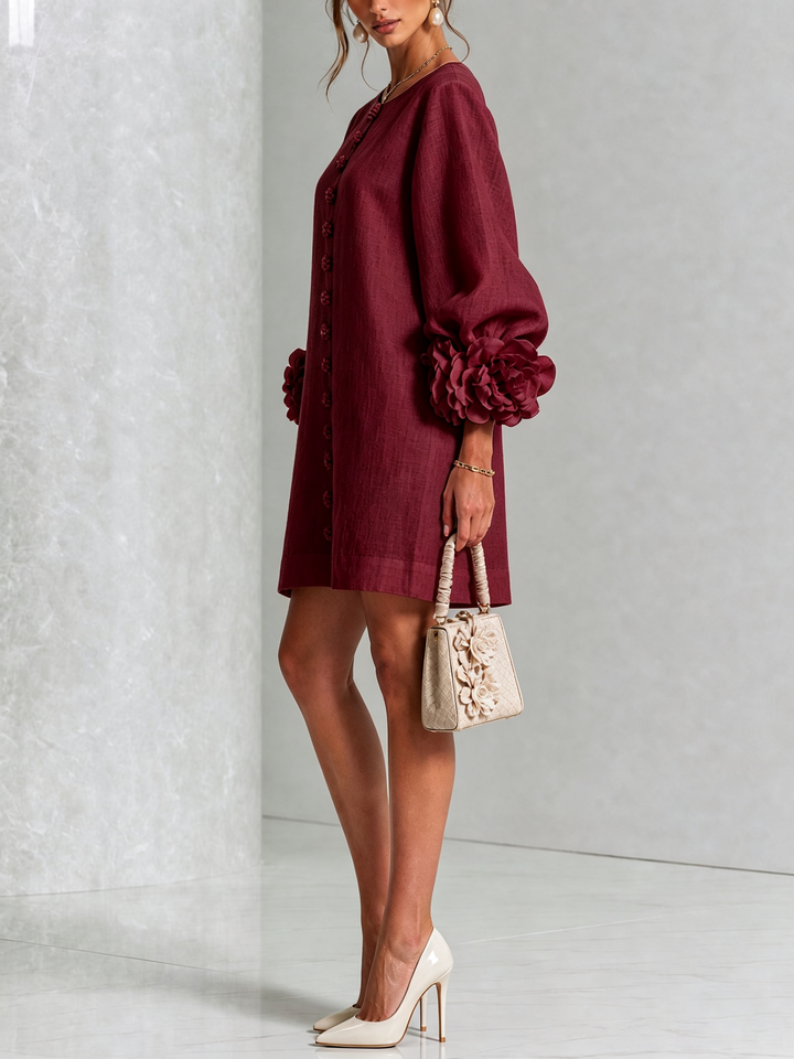 Julianna Elegant Button-Down Mini Dress