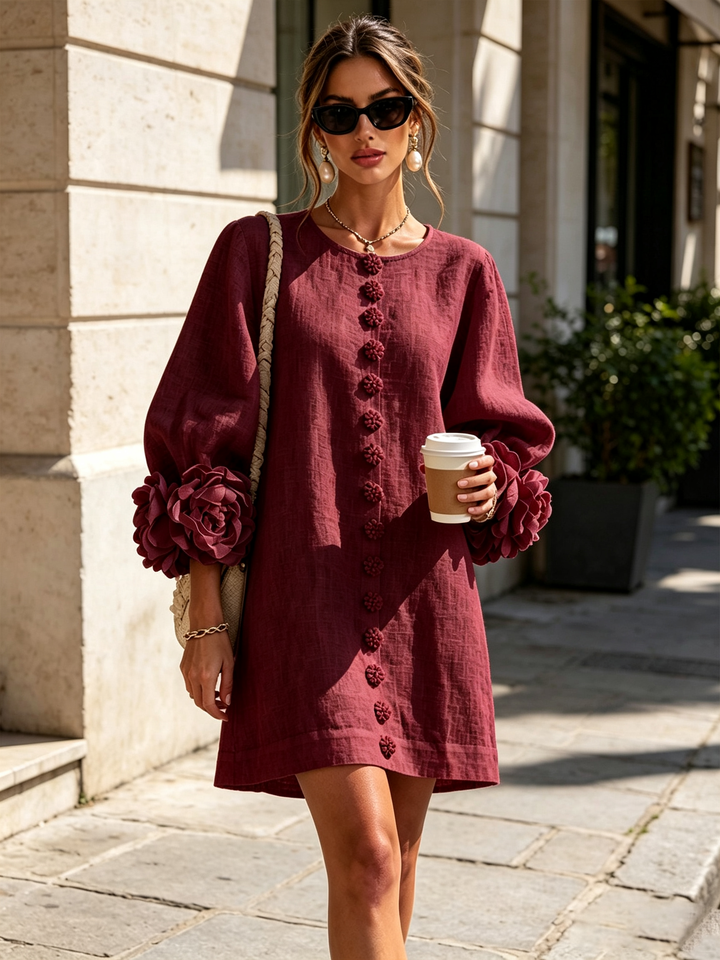 Julianna Elegant Button-Down Mini Dress
