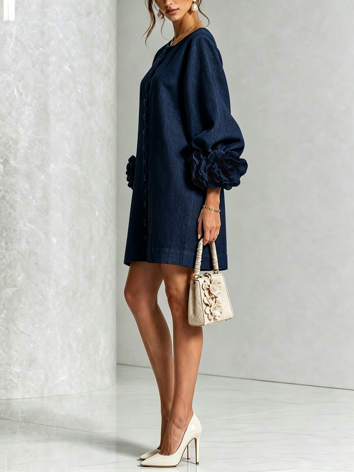 Julianna Elegant Button-Down Mini Dress