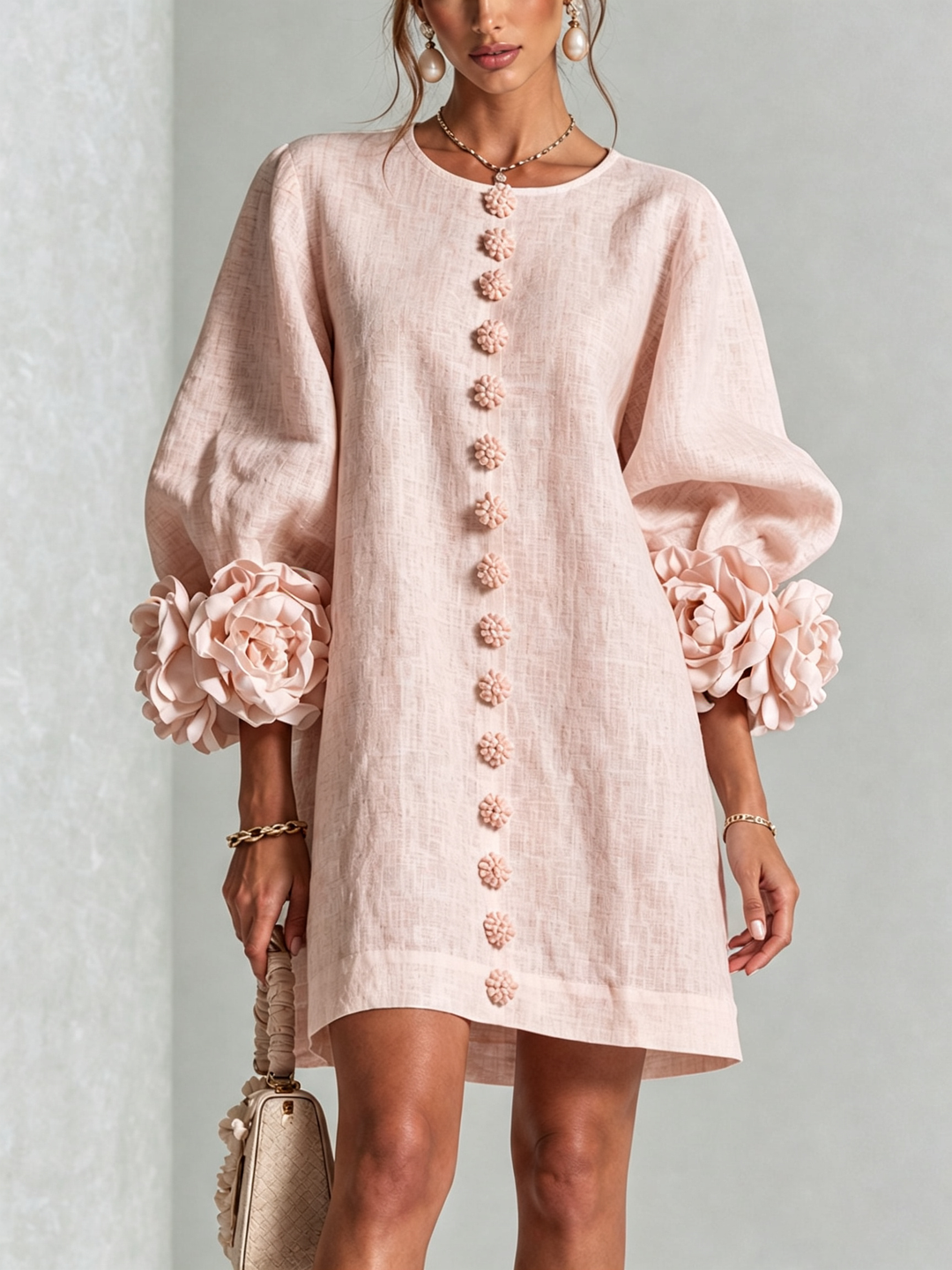 Julianna Elegant Button-Down Mini Dress